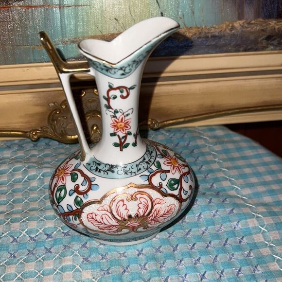 Vintage Hand Painted Lenwile Ardalt Fine China Pitcher Vase Made in Japan - Picture 7 of 7